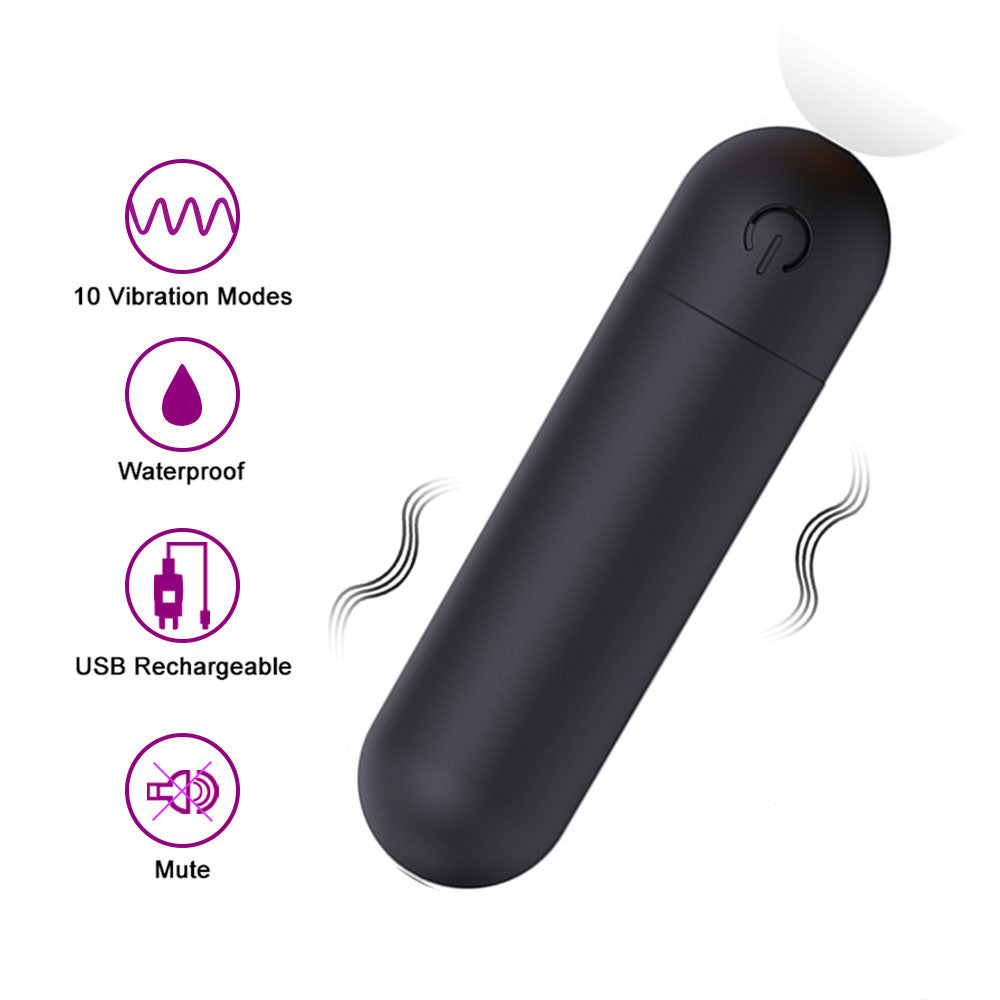 10 Frequency Mini Powerful Bullet Vibrator