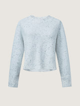 Designer fashion style casual loose simple sweater with side slits